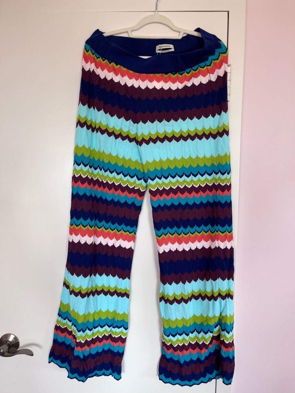 Aldo Martins Knit Printed Flare Pants NWT
